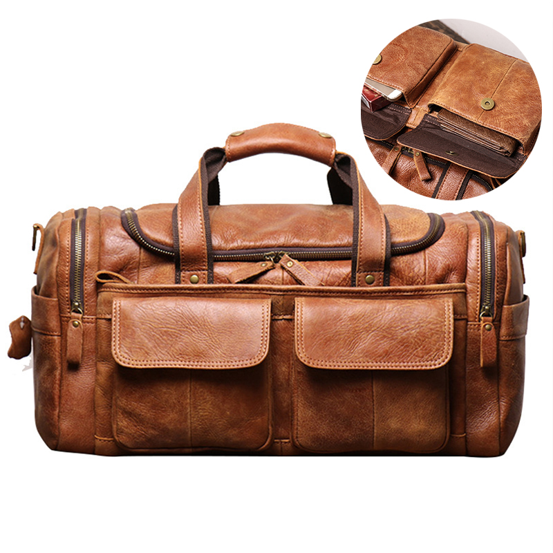 travel bag Genuine Leather Matte custom travel outdoor toto waterproof sac de voyage duffle bag