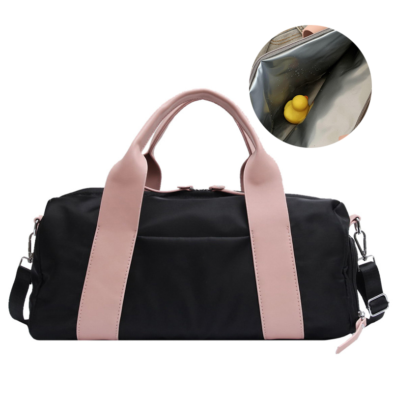 gym bag nylon light Dry and wet separation wholesale overnight   woman custom  with shoe compartment travel bag