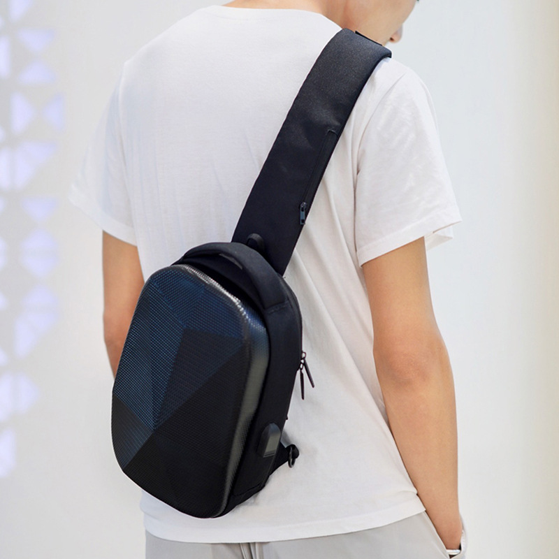 New chest bag Men trendy shoulder bag Outdoor sports riding shoulder bag Business messenger bag